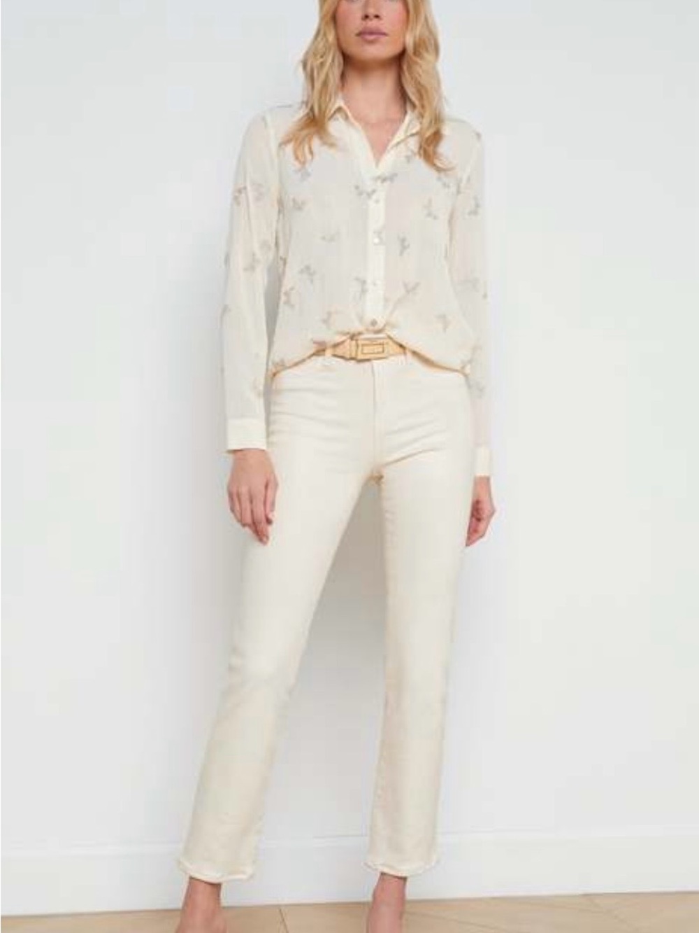 L'AGENCE
LAURENT EMBROIDERED BLOUSE - MULTI BUTTERFLY - Picture 4 of 10